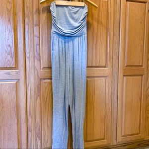 Never Worn Strapless Grey Jumpsuit